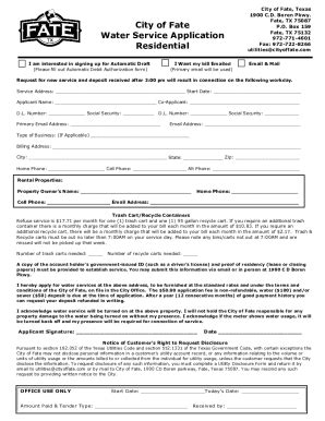 fate utilities|Form Center • Residential Water Service Application .